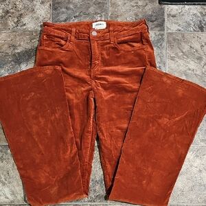 L'AGENCE Rust Corduroy Pants Size 28 Low Rise Stretch